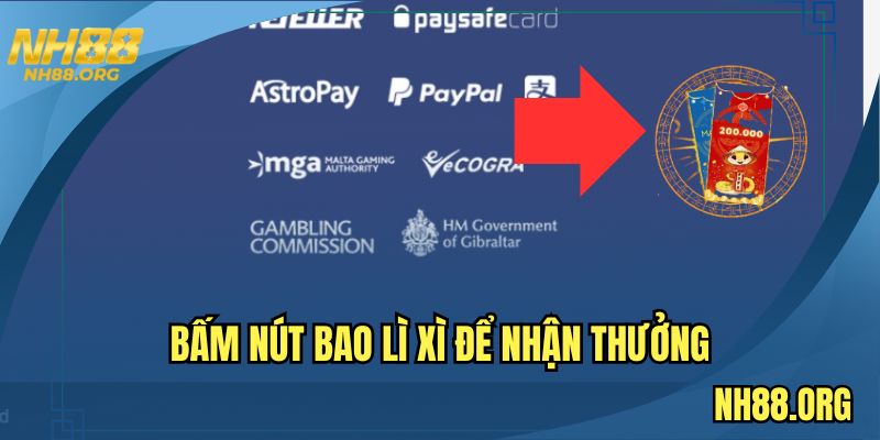 Nhận xu mỗi ngày bằng nút Bao lì xì